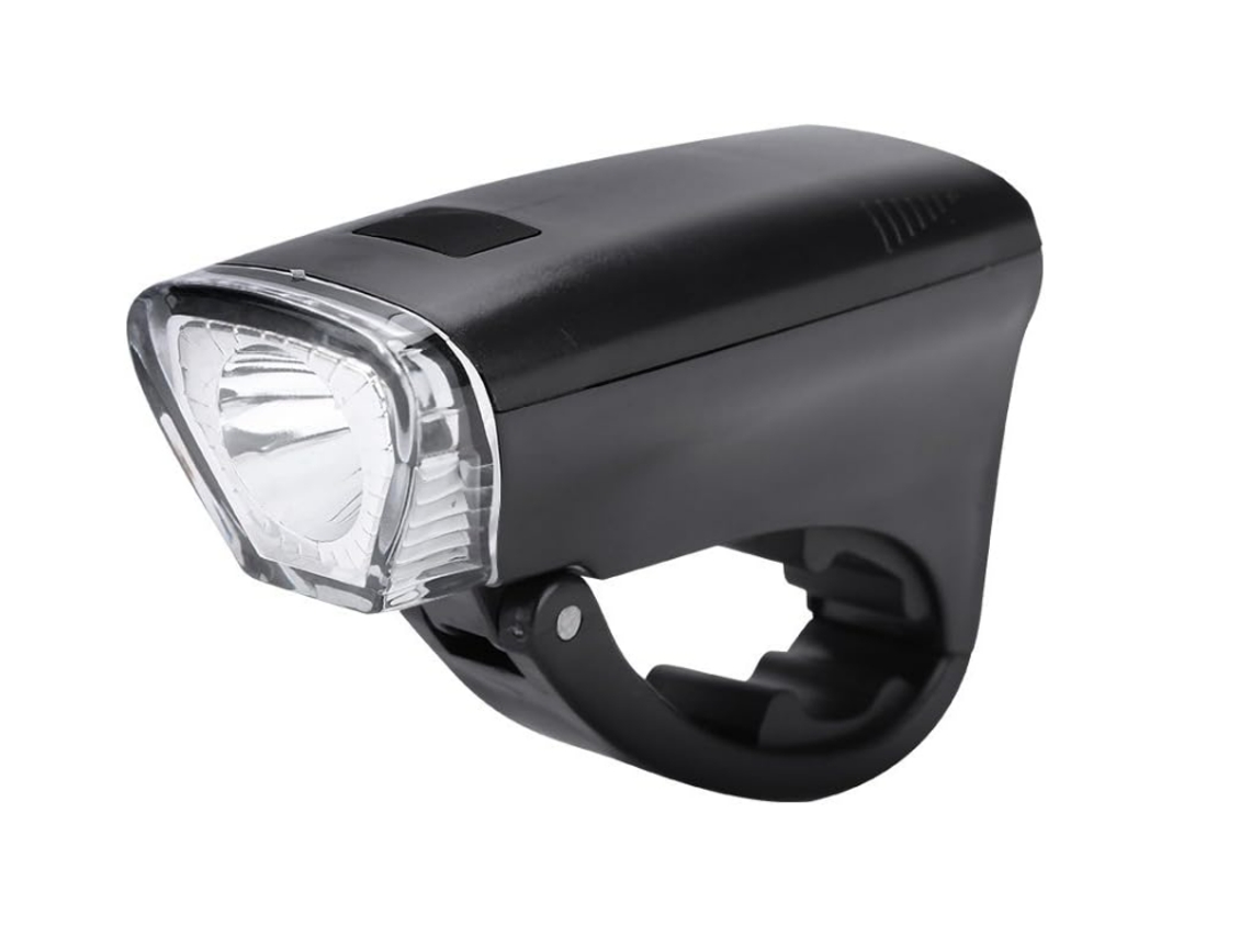 Luz Delantera De Bicicleta Faro Led Linterna De Seguridad Para Ciclismo Nocturno 3 Modos De Iluminación Alimentado Por (negro)
