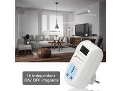 Temporizador Digital Enchufable, Programable Semanalmente, 16 Programas, 220v-240v, Enchufe Europeo Para Lámparas Y Ventiladores.