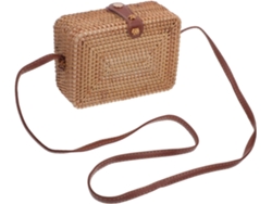 Bolso De Mano Cuadrado De Ratán Tejido, Bolso De Hombro Pequeño Cruzado Para Mujer, Estilo Bohemio...