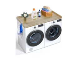 Encimera para lavadora y secadora Succebuy de 54 x 27 pulgadas, roble, resistente al agua