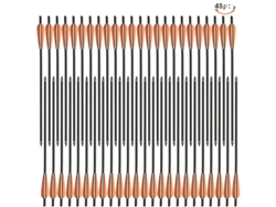Flechas de carbono, material de carbono mixto, punta de flecha extraíble, 48 piezas de 20 pulgadas o OEM