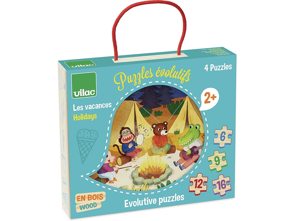 Puzzle VILAC (Madera - Azul - 18 x 15 x 0.4 cm)