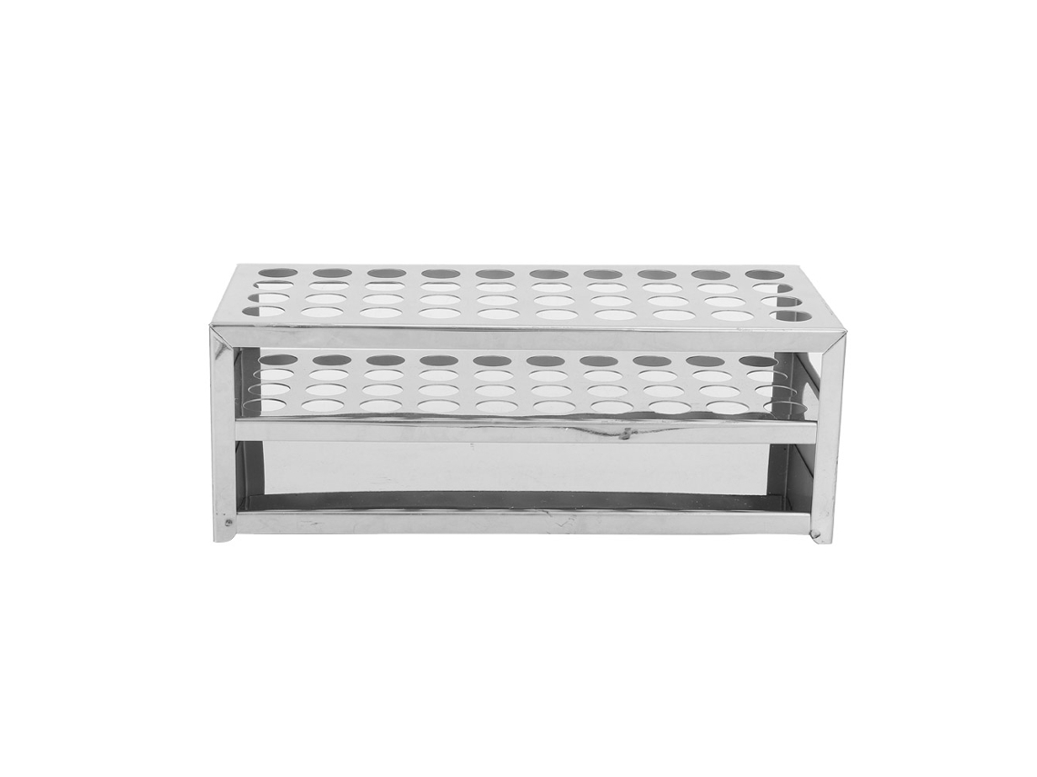 Suporte Aço Inoxidável Tubos Ensaio 40 Orifícios 15.5mm S/MARCA