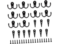 20 Piezas Gancho Retro Negro Ganchos Vintage Colgar