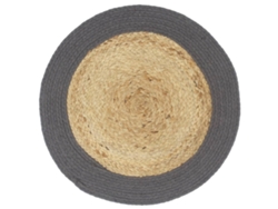 Maison Exclusive - Mantel Individual Redondo 4 Uds Yute Algodón Natural Gris 38cm