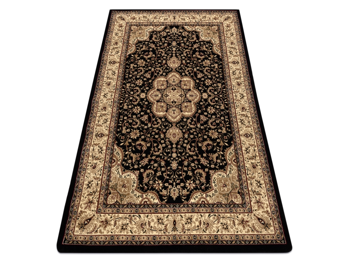 Alfombra DYWANY LUSZCZOW Royal Agy 0521 (Negro - 100x200 cm - Polipropileno)