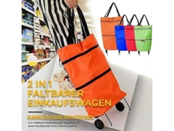 Carrito de compra plegable con ruedas y bolsa impermeable extraíble. GOKOCO