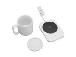 Calentador De Tazas Usb Inteligente De 3 Velocidades Con Base Calefactora Para Café Y Leche, Aislamiento Blanco.