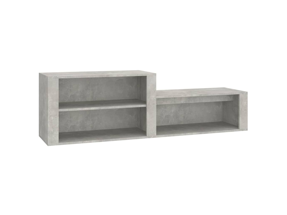 Zapatero de madera procesada, gris cemento, MAISON EXCLUSIVE, 150x35x45 cm