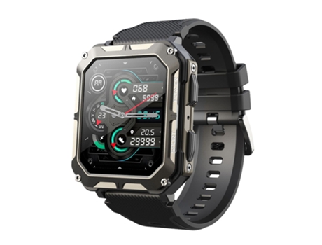 Smartwatch C20 Pro 1.83 '' IP68 Reloj deportivo inteligente a prueba de agua con llamada Bluetooth y tres pruebas (negro)