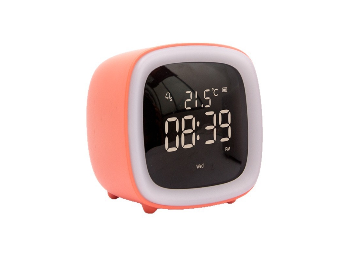 Reloj Recargable De Color Naranja Con 3 Ajustes, Indicador Luminoso Y Temperatura (12-24 H).