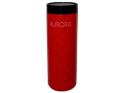 Taza térmica Aurora 500ml: Vaso de Viaje Térmico para café, té, agua o zumos, en acero inoxidable. Mantiene el calor durante 6h y frío 12h – Roja