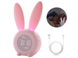 Despertador Infantil Para Crianças, Luzes Noturnas Infantis, 5 Toques, Calendário Com Temperatura, Controle Por Toque E Função Soneca. Recarregável.