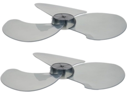 16 3 2 Aspas De Ventilador Universales Pulgadas Plástico Negro Transparente