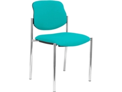 Silla de Confidente PIQUERAS Y CRESPO Villalgordo Verde Marino y Chasis Cromo