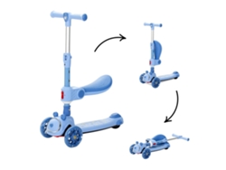 Patinete infantil Lorelli Swiftie azul con asiento plegable y música