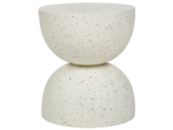 Mesa de exterior en forma de reloj de arena BELIANI Caoria de MgO Blanco 40x40x46