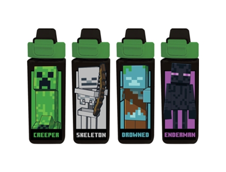 Botella MINECRAFT 500Ml Cuadrada Mc00014