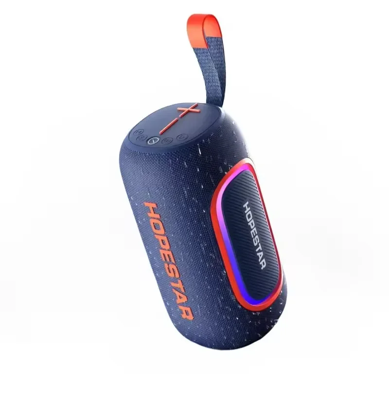 Altavoz Bluetooth Impermeable (azul Marino) Con Funda De Silicona, 50 W De Potencia, Resistente Al Agua Para Uso Deportivo.