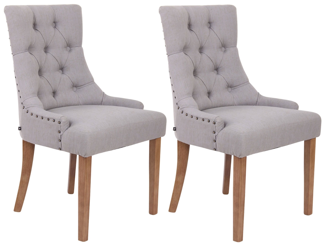 Set De 2 Sillas De Comedor Aberdeen cinza/antigo claro CLP
