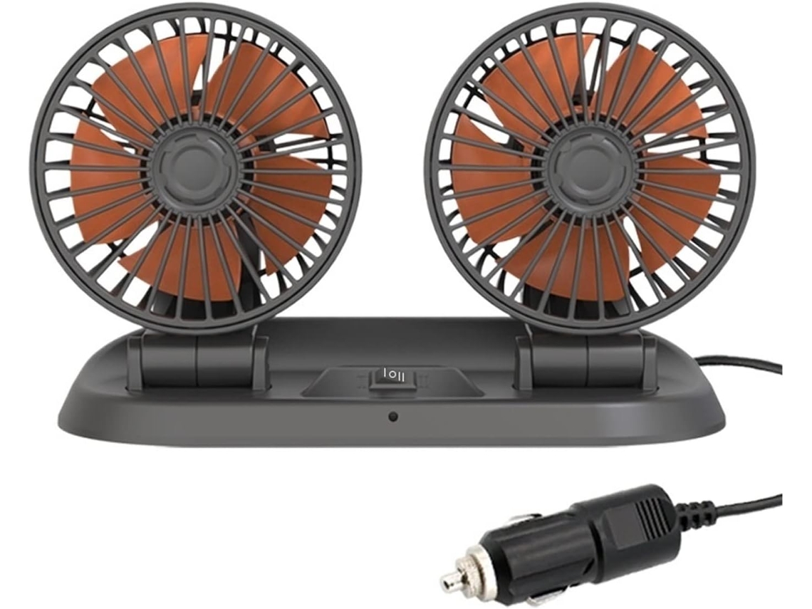 Ventilador De Escritorio Usb Ventilador Coche Plegable Doble Cabezal Giratorio Creativo 5v 12v 24v En