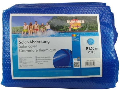 Summer Fun Cubierta solar para piscina de verano redonda PE azul 350cm