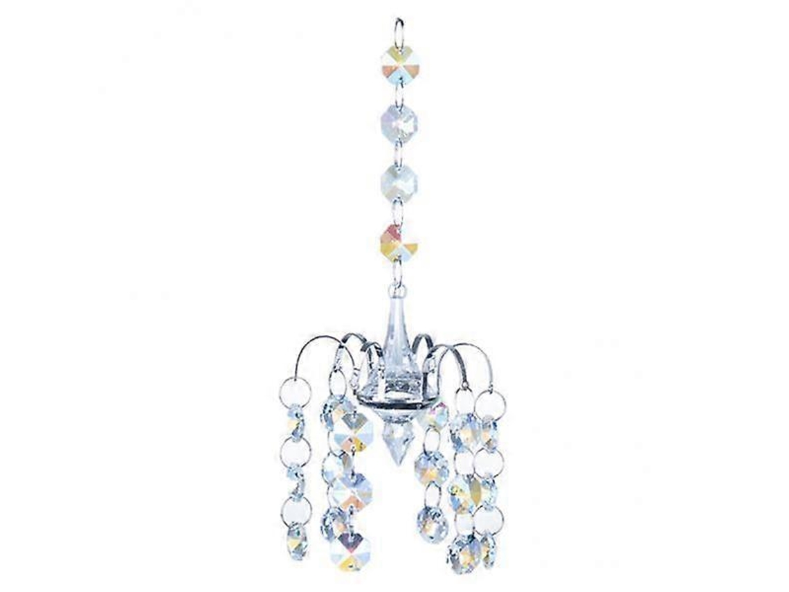 2 bolas de cristal prismáticas para adorno colgante de arcoíris para jardín, cuentas octogonales