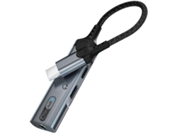 Adaptador Convertidor De Conector De Auriculares 3 En 1 De Tipo C A 5 Mm Dac De Audio Dual