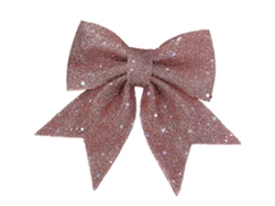 Omni-adornos De Lazo Navideño Con Brillo Para Árbol De Navidad Decoración De Regalo 2/10pcs 10 Unidades Rosa