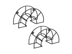 Relaxdays Soporte Manguera Pared, Pack De 2, Cuelgamangueras Jardín, 19 X 30,5 X 13,5 Cm, Para Hasta 45 M Y 5/8", Negro