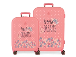 Conjunto de Maletas de Viaje ENSO Little Dreams Rosa (55cm/70cm)