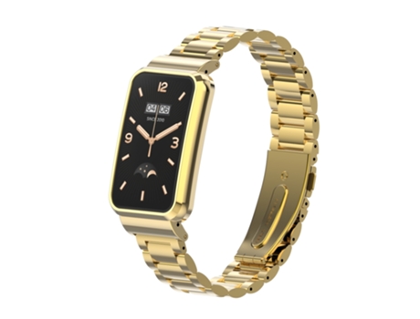 Correa Smartwatch para Xiaomi Mi Band 7 Pro Metal Tres Cuentas (Oro)