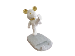 Soporte para teléfono de escritorio blanco con forma de oso, exclusivo, EOOCOO