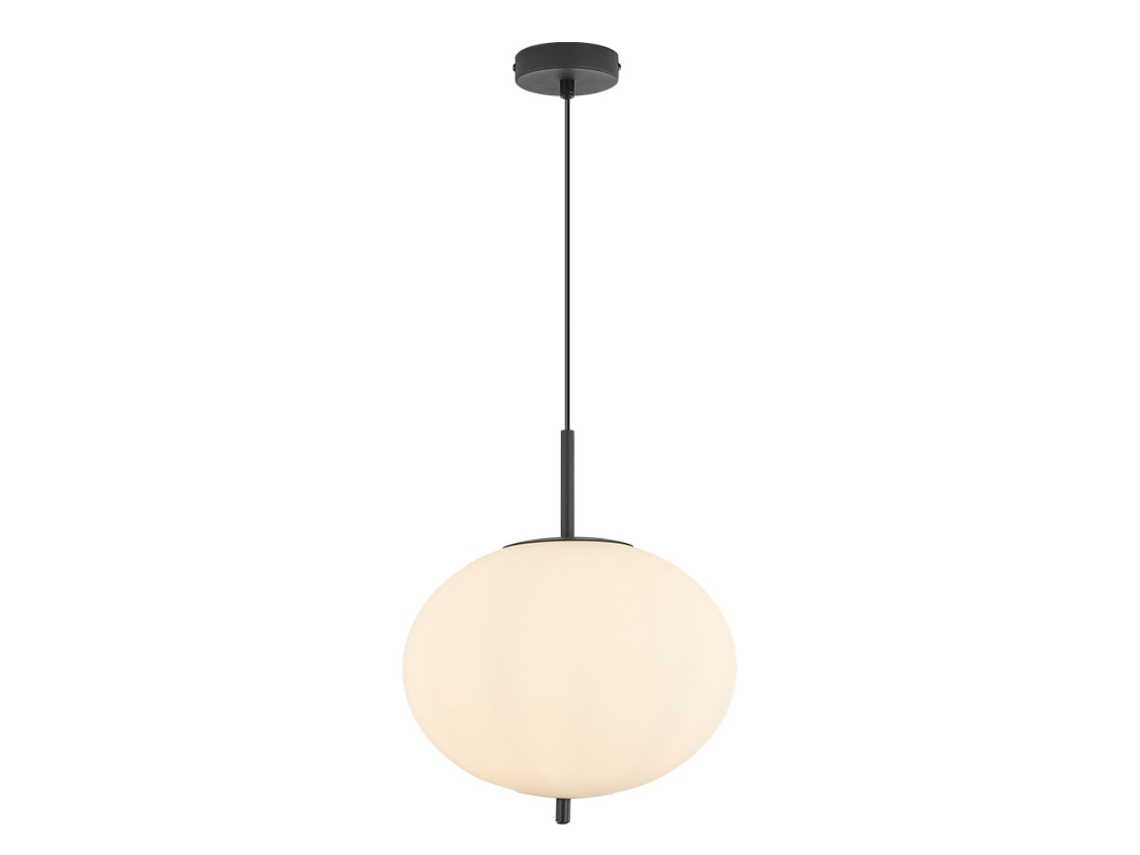Lámpara colgante ovalada de cristal opalino, 23 W, IP20, E27, diámetro 290 mm, Braytron