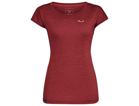 Camiseta de Mujer SALEWA Puez Melange Dryton Rojo (L)