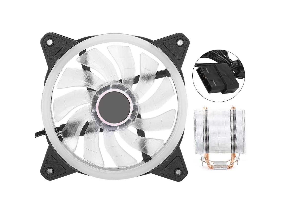 Enfriador De Cpu Ultra-silencio 4 Radiador De Tubos De Calor De Latón 775amd1155 1366 Escritorio Aurora