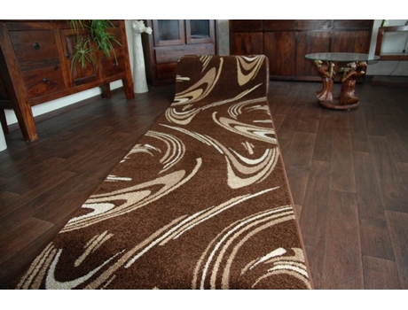 Alfombra de Pasillo Karmel Fryz - Coffee Marrón 110 cm