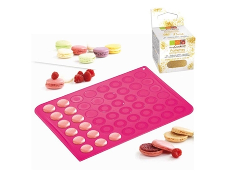 Tapete De Silicona Para Mostachones + Brillo Dorado Comestible