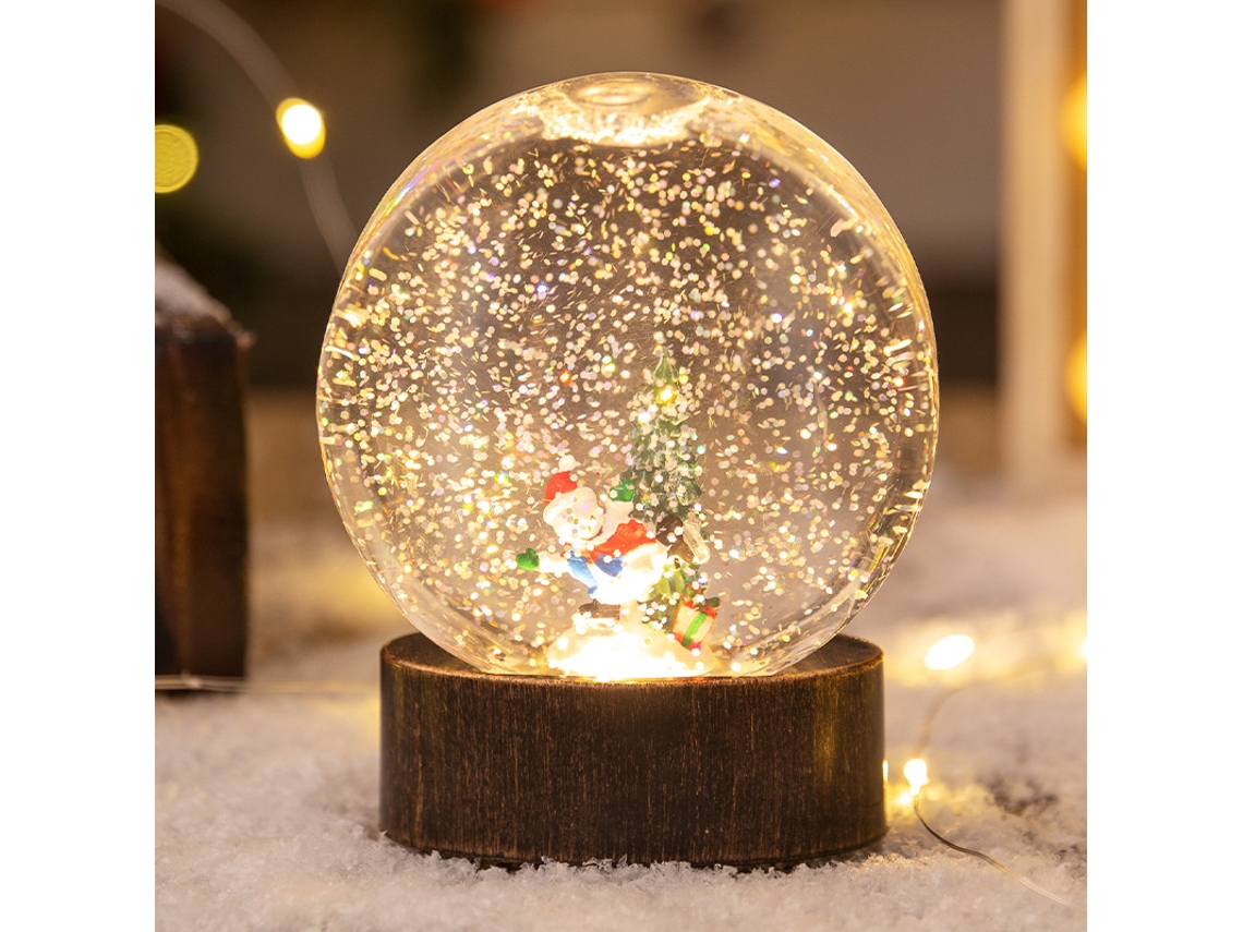 Luz nocturna navideña decorativa Yuysan, bola de cristal brillante, estilo C