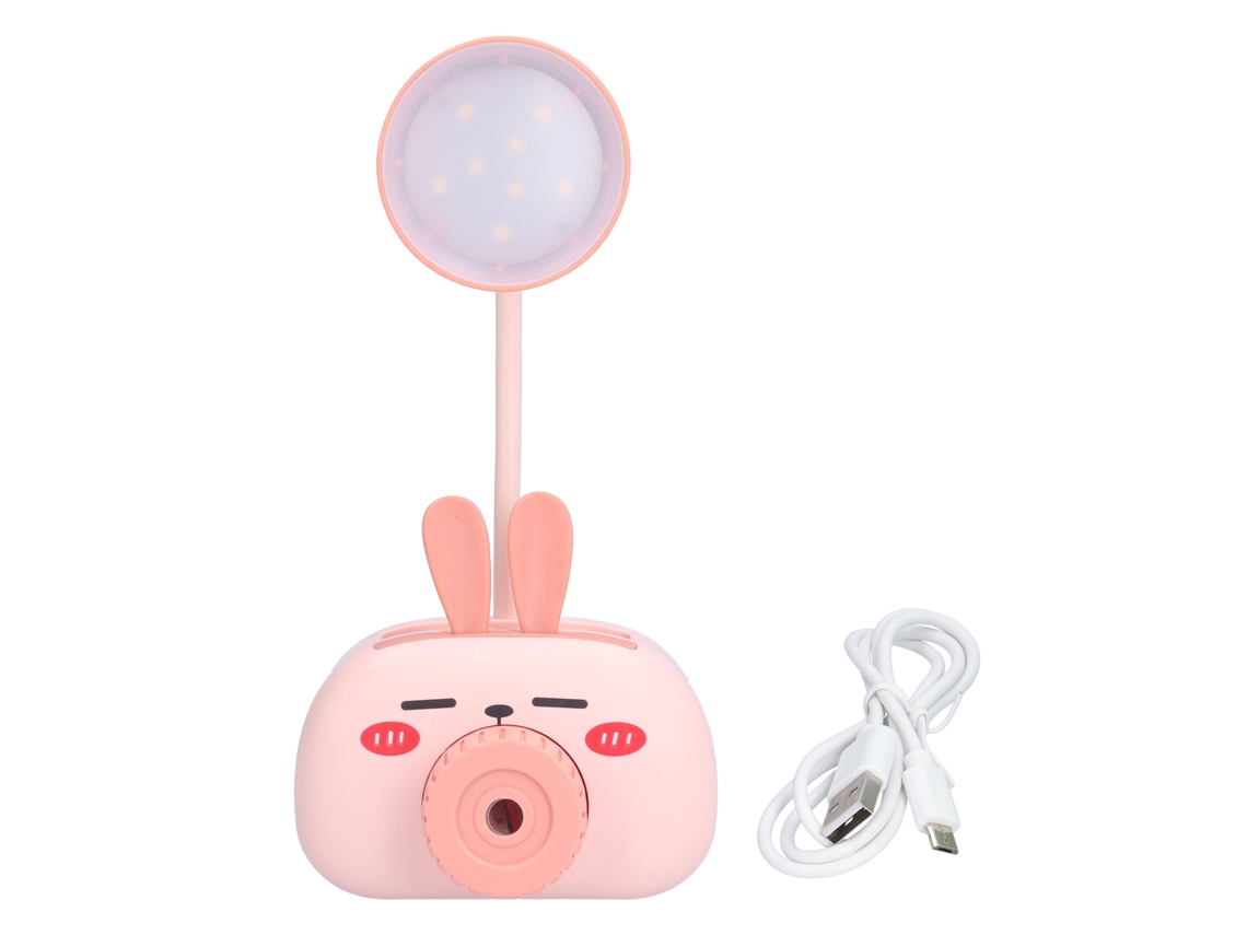 2026-lámpara De Escritorio Led Plegable Con Portaminas Y Porta Lápices Animal Cartoon Rosa Para Hogar Y Oficina