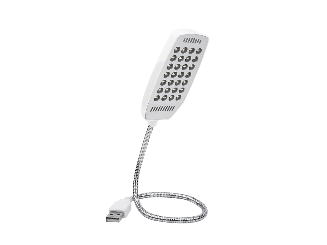 2026-luz Led Portátil De Lectura Flexible 5v Usb Mini Con Interruptor 28 Leds Para Ordenador Y Portátil Blanco