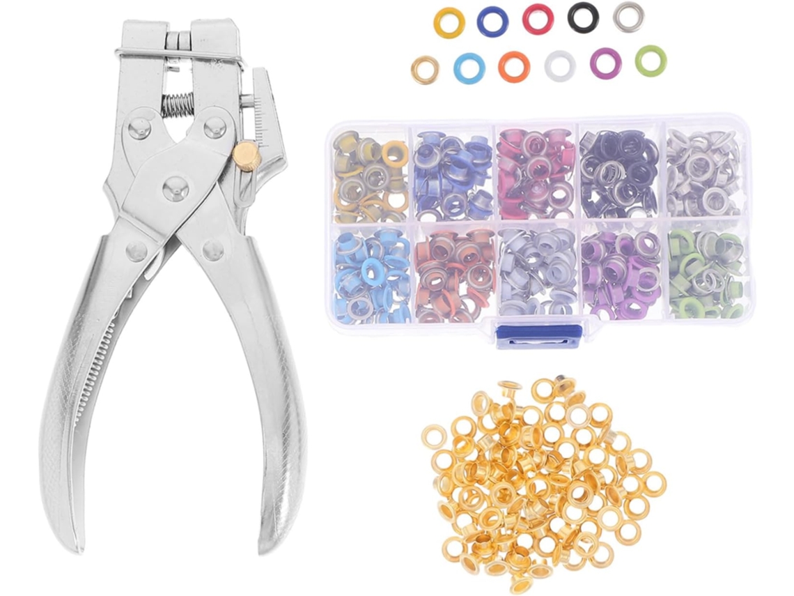 Kit Portátil De Alicates Para Ojales Con Caja De Almacenamiento, Herramienta Perforadora Para Telas Y Lonas.
