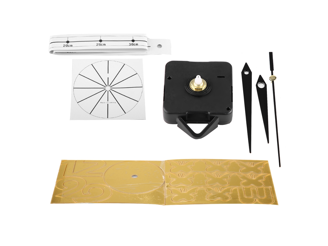 Reloj de pared moderno DIY sin marco, grande, 3D, dorado para sala de estar