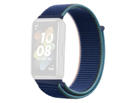 Correa de nailon ajustable cierre de lazo para Huawei Band 7 - azul oscuro