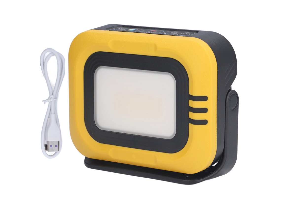 Lámpara De Trabajo Led Portátil Recargable Con Energía Solar, Batería Y Resistente Al Agua.