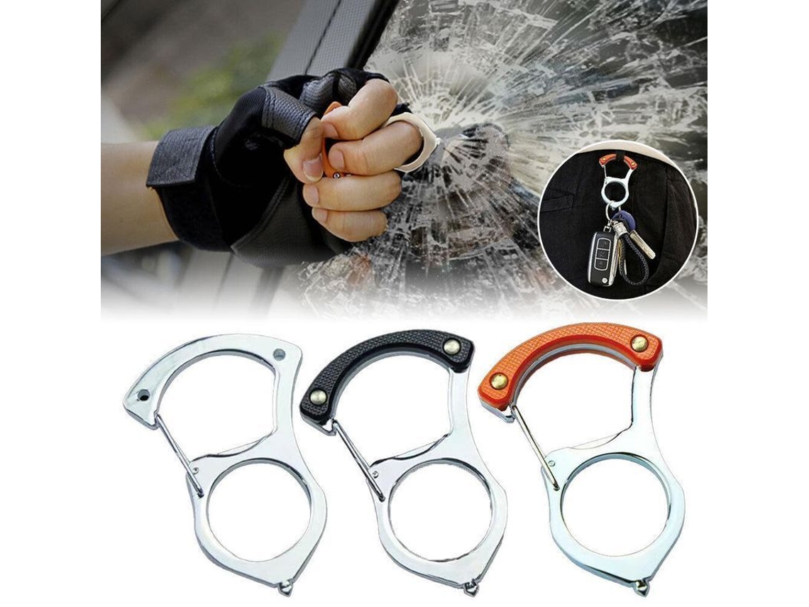Llavero Portátil Con Gancho De Autoprotección, Multifuncional Para Coche, Llave De Coche Plateada, Cadena Blanca, 50 Cm