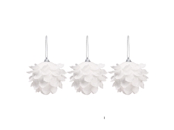 3 Bolas Navideñas De Espuma Con Pétalos Brillantes, Mini Adorno Colgante Para Árbol, Puerta, Chimenea, Cortina.