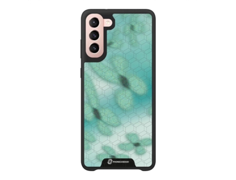 Funda Móvil Oficial Protector para Samsung Galaxy S21 PHONECASES3D Piel Sintética Negro