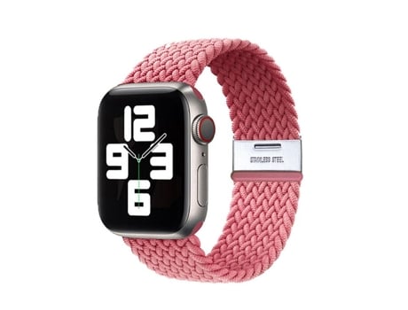 Correa Pulsera Trenzada Flexible para Apple Watch Series 6 44Mm Rosa