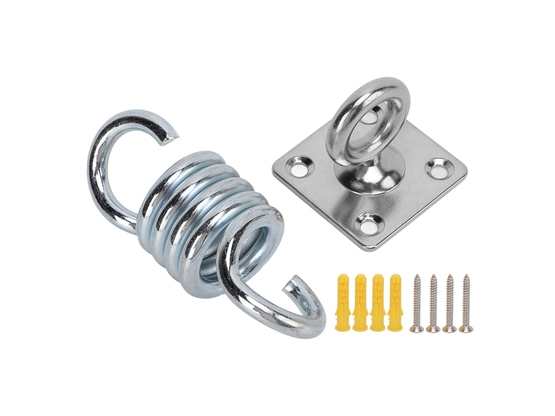 Kit De Soporte De Gancho Para Hamaca De Acero Inoxidable Con Tornillos Y Resorte De Techo.